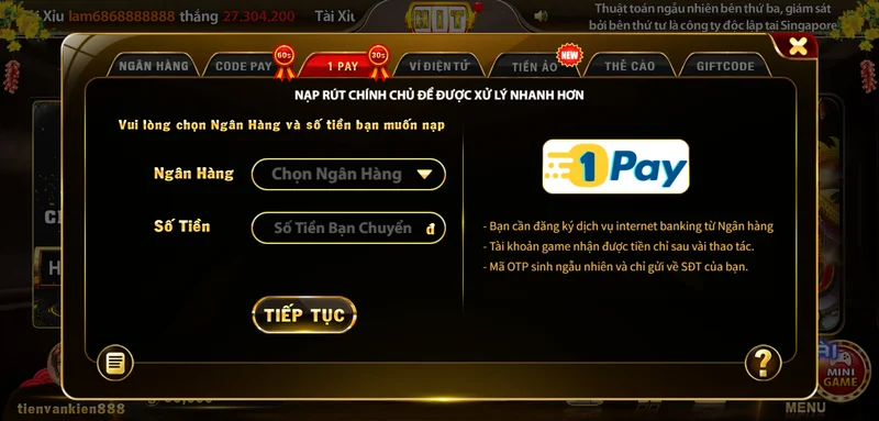 nạp tiền Hit Club