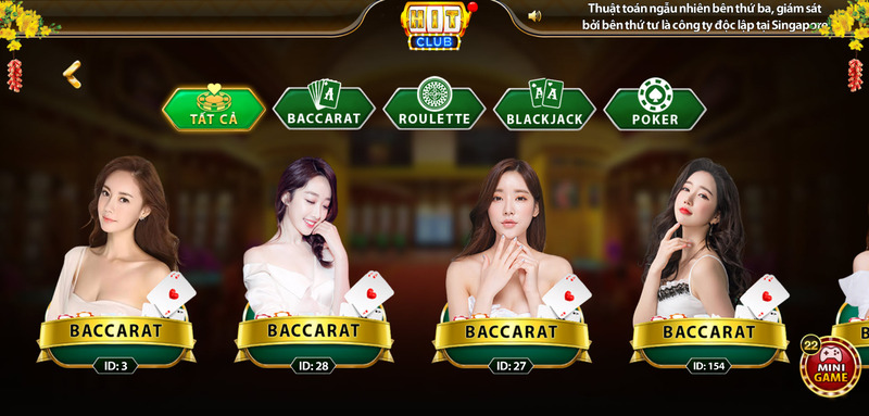 Live casino Hit Club tài xỉu